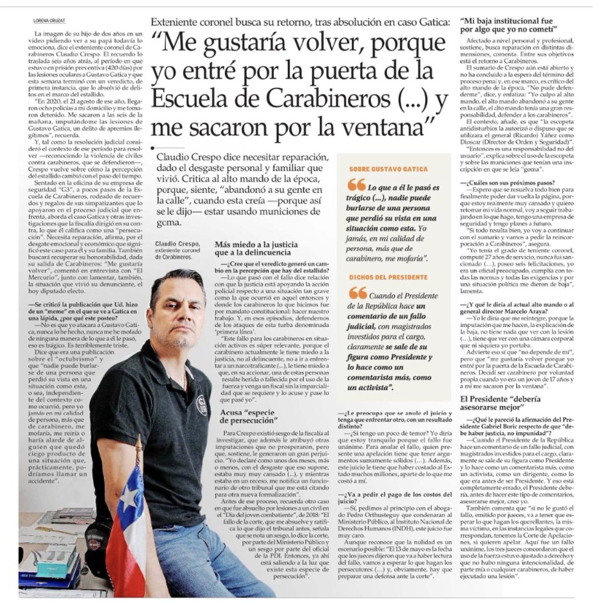 etoledog's tweet image. Exteniente Coronel busca su retorno, tras absolución en caso Gatica