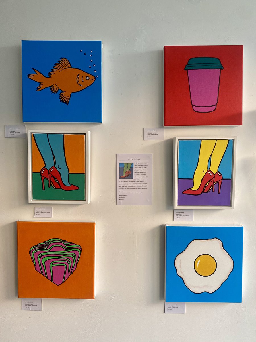 Nice pop of colour to brighten up our dark gloomy days.  Spring is coming.  Have a closer look at that fried egg on my website michewatkins.com