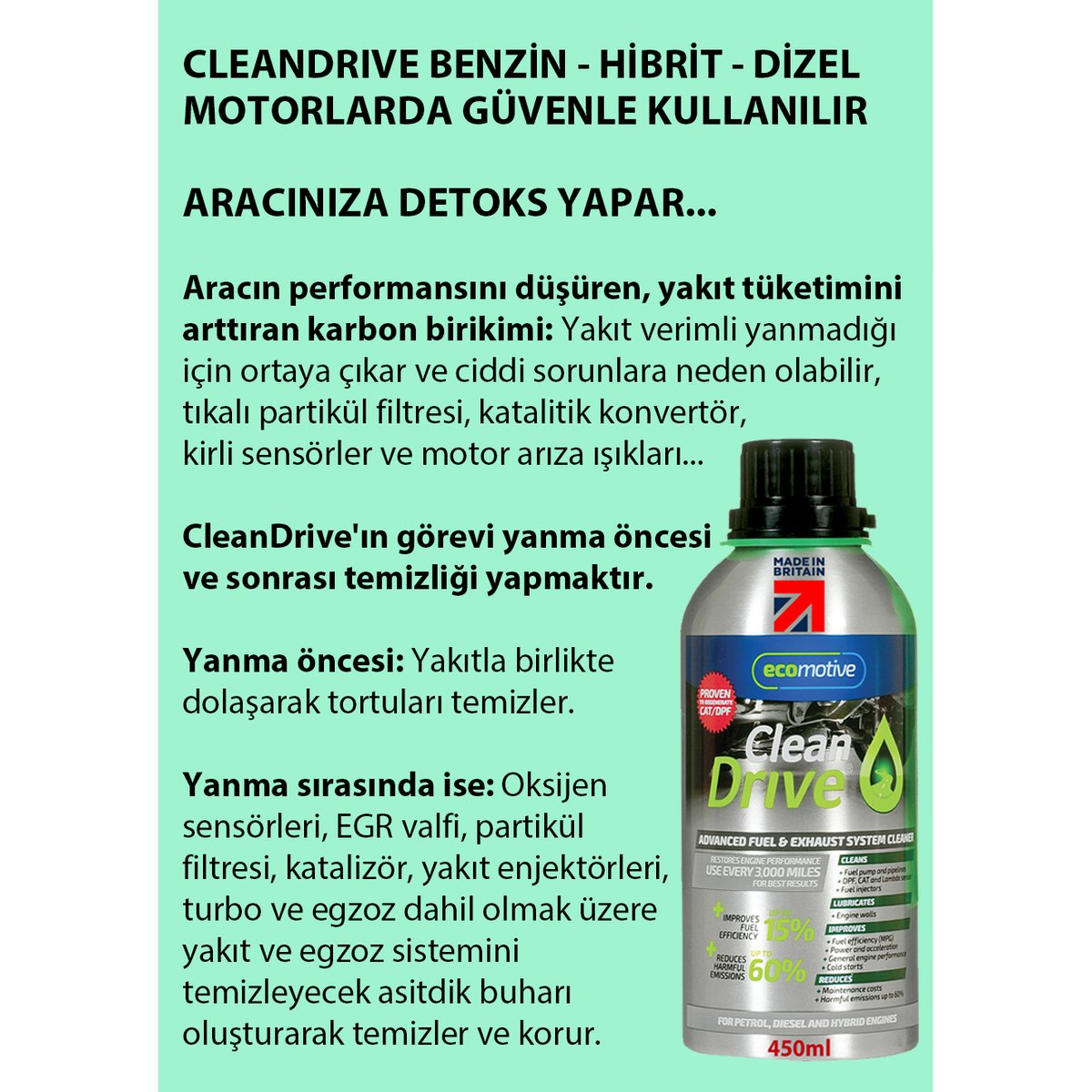 -
CLEANDRIVE

n11.com/magaza/cleandr…

#partikül #katalizör #enjektör #egr #motorcycles #tekne #cleanauto #tank #yacht #motorcycle #otomobil #tır #kamyon #motosiklet #F1 #bayilik #işinolsun #cleandrive #otoürünleri #otobakım #otobakımürünleri