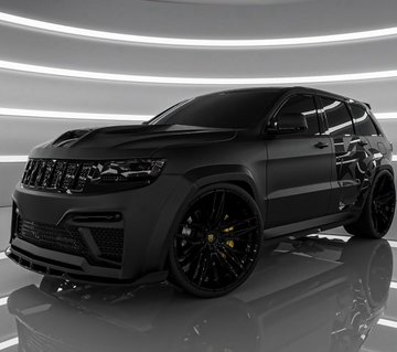 ThrottleCars's tweet image. Blacked out Jeep Trackhawk😍