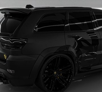 ThrottleCars's tweet image. Blacked out Jeep Trackhawk😍