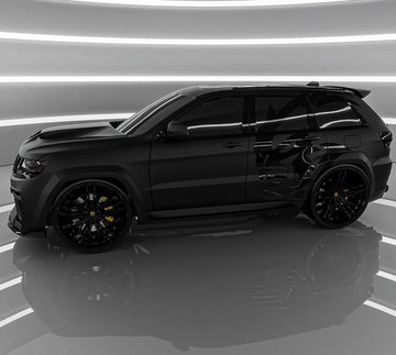 ThrottleCars's tweet image. Blacked out Jeep Trackhawk😍