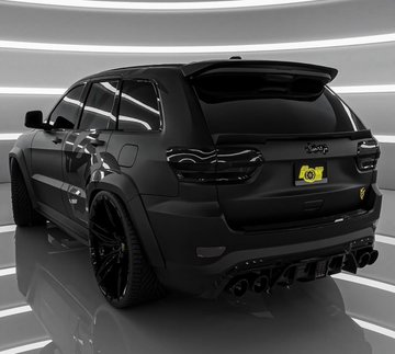 ThrottleCars's tweet image. Blacked out Jeep Trackhawk😍