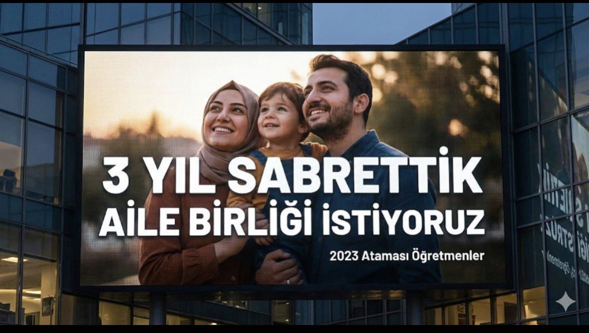 <a href="/Yusuf__Tekin/">Yusuf Tekin</a> 2023 atanan öğretmenler 2026 Ağustosta 3 yılını tamamlamış olacak.

Hakkımız olan eş durumunu istiyoruz 

Aileler ve çocuklarımız için mağduriyet oluşmasın.<a href="/Yusuf__Tekin/">Yusuf Tekin</a>