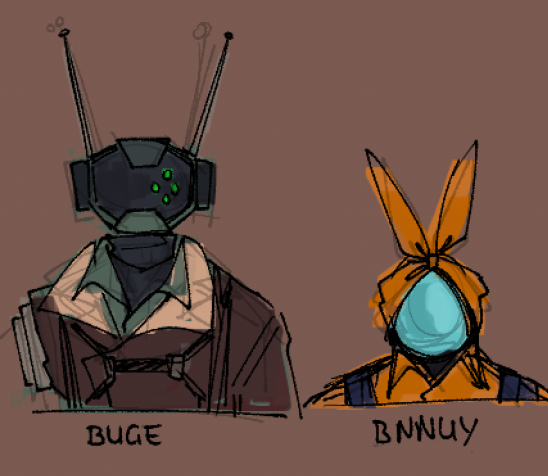 LoudPigeon's tweet image. my rough story for them is that drifter stole some thing from Operator and it forced him to to work with her but now they are best friends forever