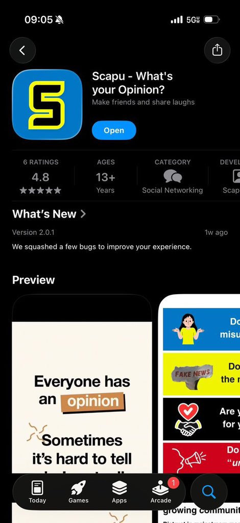 A lot of people are sleeping on this, but Scapu is honestly going to be the app of 2026.  
The design is super clean and the debates are next level very entertaining.  
You can post literally any opinion, whether it’s football, music, reality shows, anything… and people will