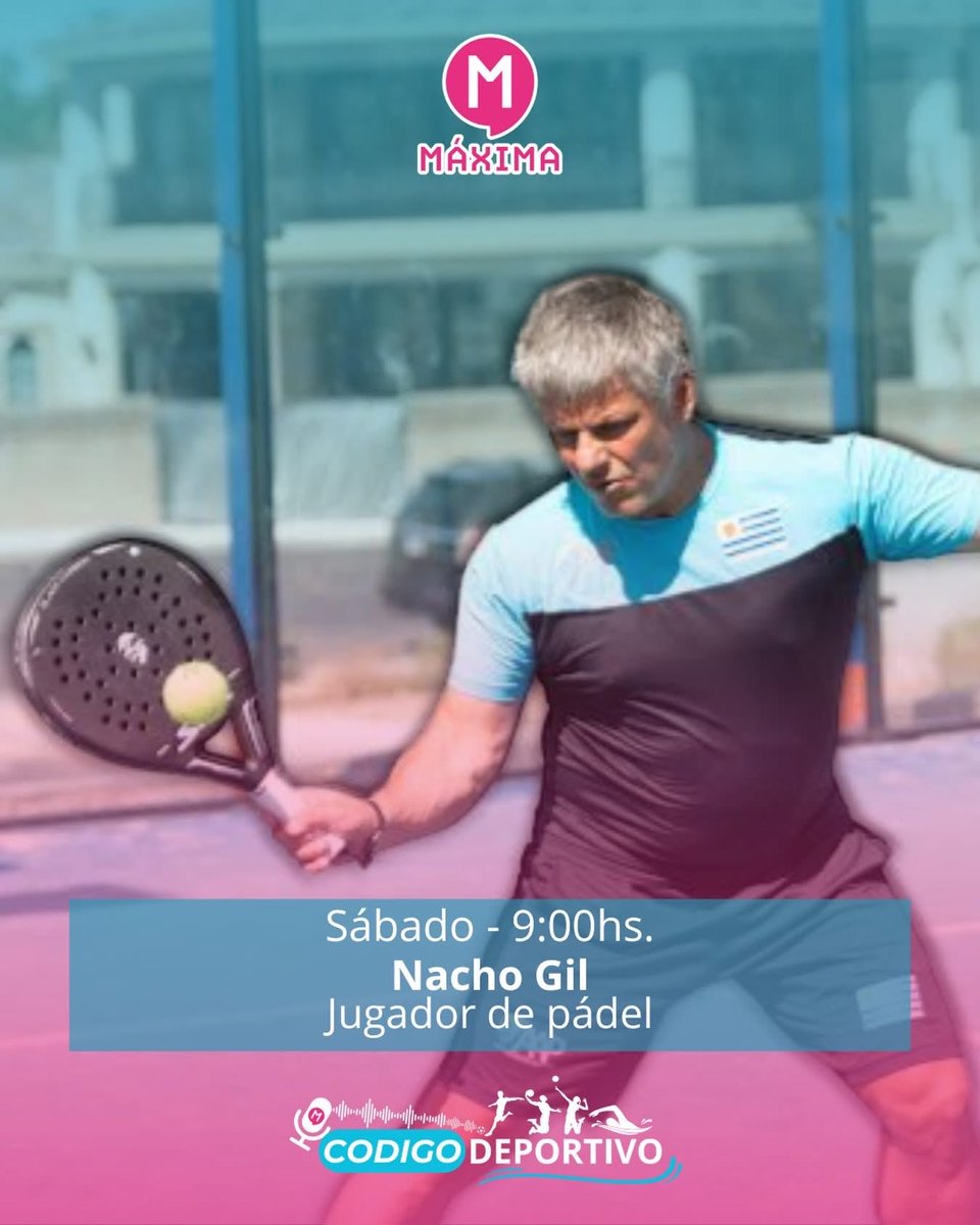 Hoy en Código Deportivo se habla de Pádel pone la radio Máxima 97.7
<a href="/mauritaborda/">Lic.Mauricio Taborda</a>