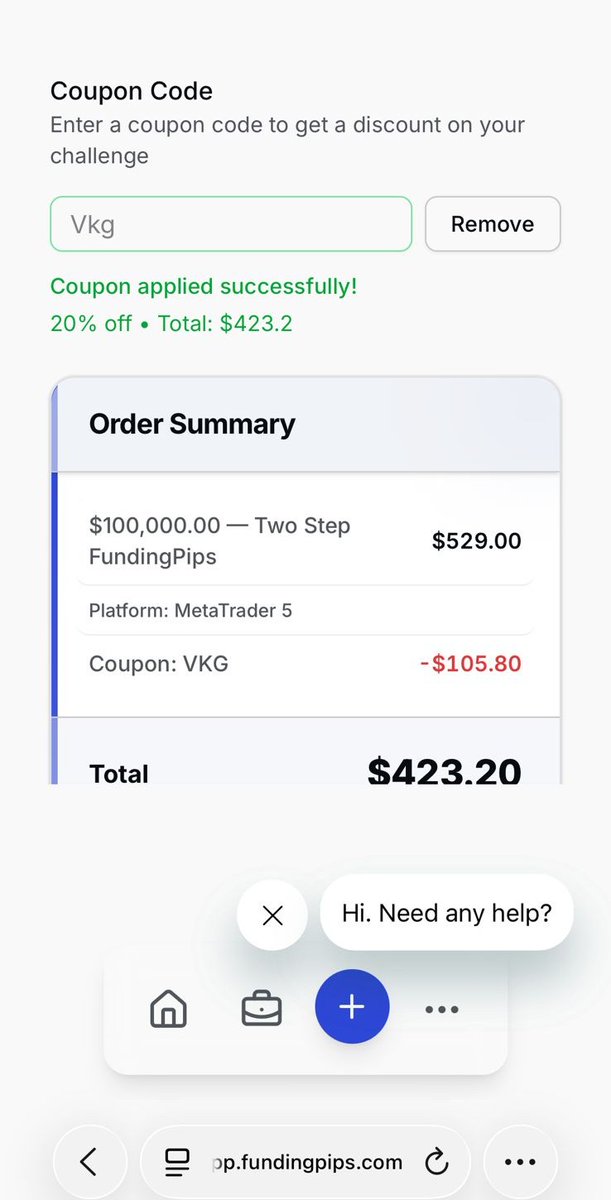 PropTradeSavvy's tweet image. Last 24 Hours Alert!
Enjoy FLAT 20% OFF on all prop accounts

✔️ New &amp;amp; existing traders eligible
✔️ $100K accounts included
✔️ Simple, transparent, no gimmicks

🎯 Apply Code: VKG
📈 Level up your trading &amp;amp; get funded today.