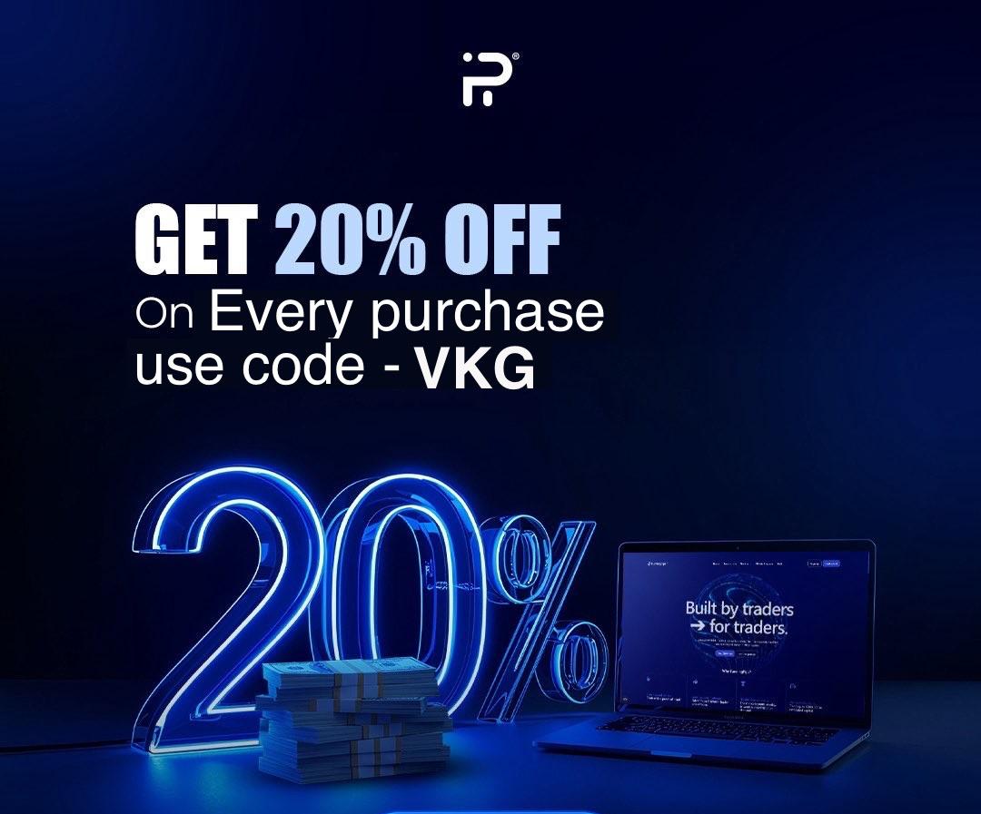 PropTradeSavvy's tweet image. Last 24 Hours Alert!
Enjoy FLAT 20% OFF on all prop accounts

✔️ New &amp;amp; existing traders eligible
✔️ $100K accounts included
✔️ Simple, transparent, no gimmicks

🎯 Apply Code: VKG
📈 Level up your trading &amp;amp; get funded today.