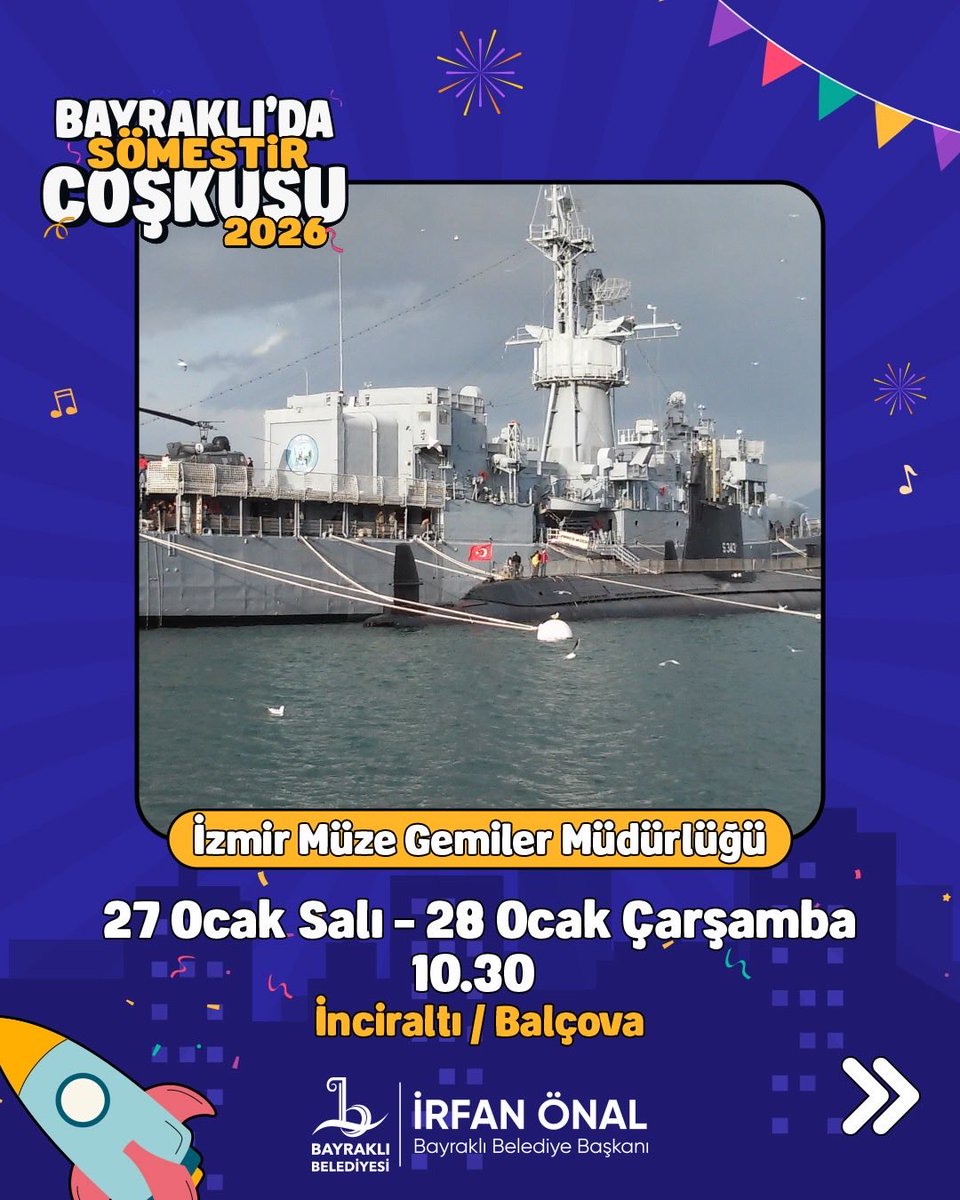 Bayraklı’da sömestir coşkusu başlıyor!

Çocuklarımızın yarıyıl tatilini keyifli, öğretici ve dolu dolu geçirmesi için birbirinden güzel etkinlikler hazırladık.

Tiyatrodan atölyelere, gezilerden sürpriz etkinliklere uzanan bu programla çocuklarımız hem eğlenecek hem de yeni