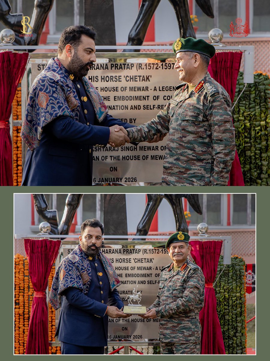 भारतीय सेना प्रमुख जनरल उपेंद्र द्विवेदी ने श्रीजी हुजूर <a href="/lakshyarajmewar/">LakshyarajSinghMewar</a> को समाज सेवा के क्षेत्र में उत्कृष्ट कार्य करने के उपलक्ष्य में भारतीय सेना की ओर से विशेष पुरस्कार प्रदान कर सम्मानित किया है।