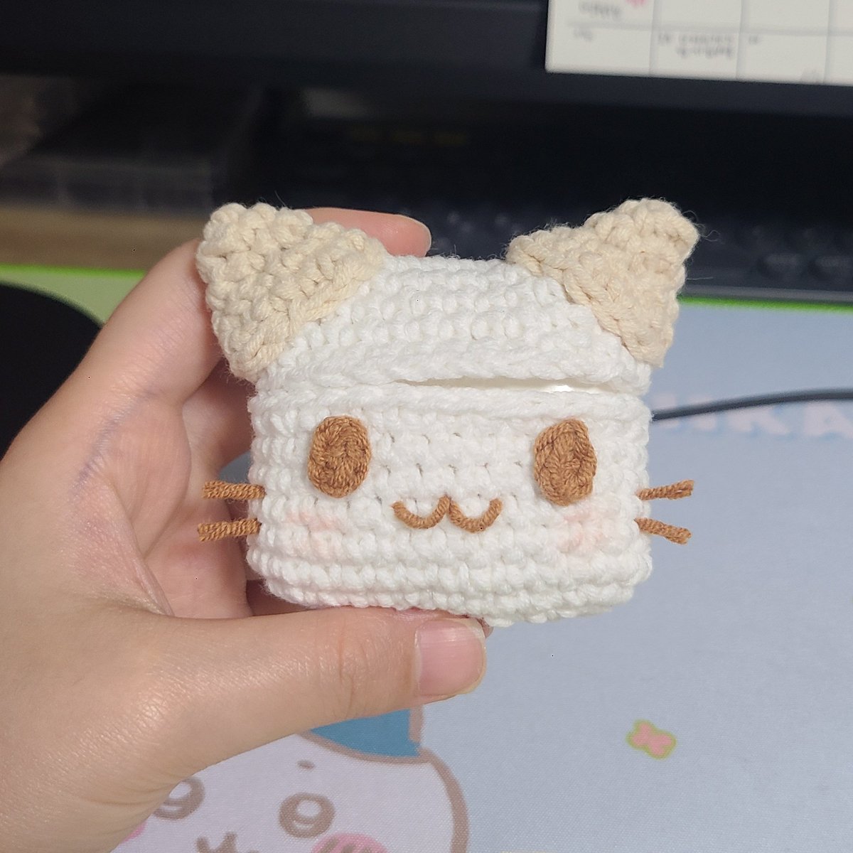 뜨개 고먐미 에어팟 케이스