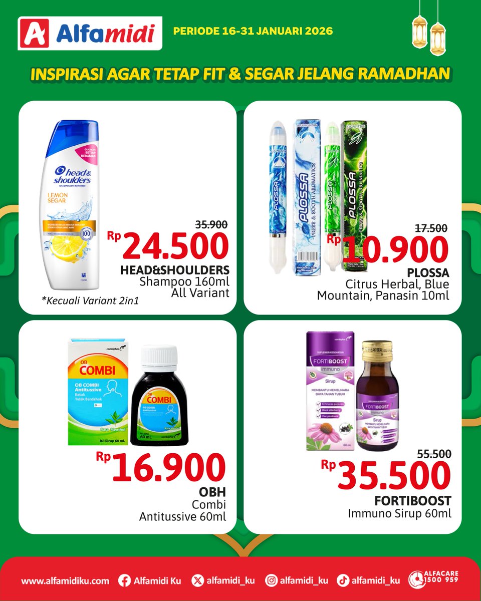 alfamidi_ku's tweet photo. Mau ibadah makin lancar? Pastikan tubuh tetap fit dan segar jelang bulan suci! Yuk, stok kebutuhan kesehatan kamu di Alfamidi🤗
#Alfamidi #PromoAlfamidi #PersiapanRamadhan #HidupSehat #PromoJanuari https://t.co/iiqJHmCsHN