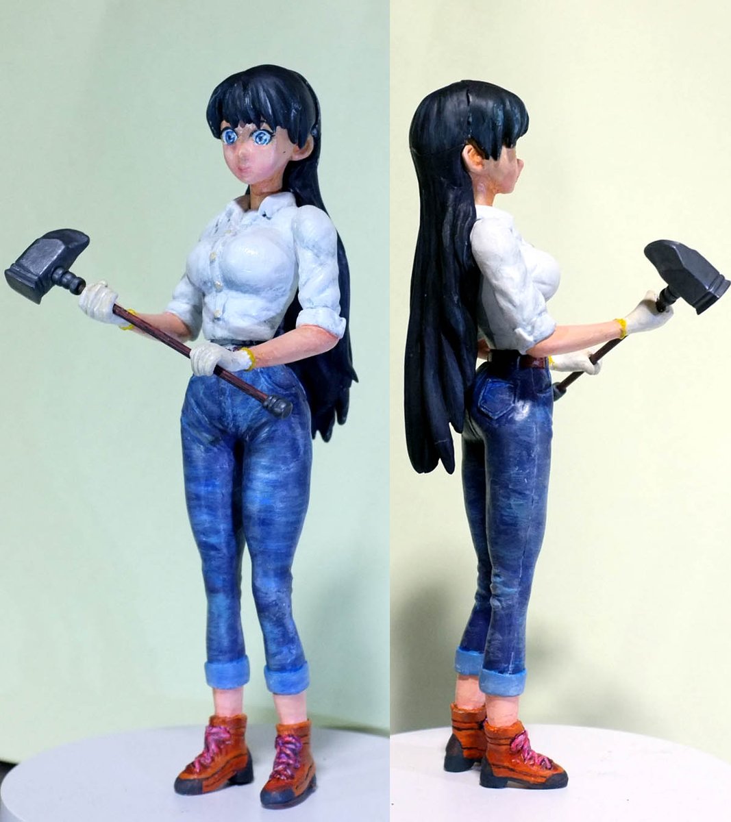 瑠璃の宝石・・荒砥 凪（あらと なぎ）さん、とりあえず完成です。
#瑠璃の宝石　 #やれやれやっと出来た