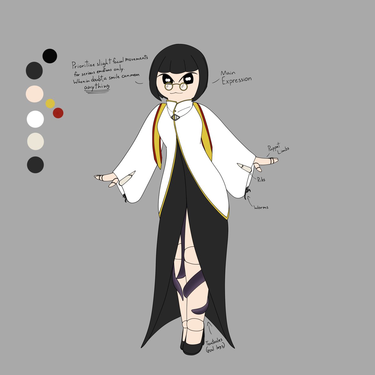 Vyrimus's tweet image. A little update to Eun-ae that gives her fake limbs to make posing  more flexible. Now she'll only start showing the goods underneath her  robes when she gets serious.