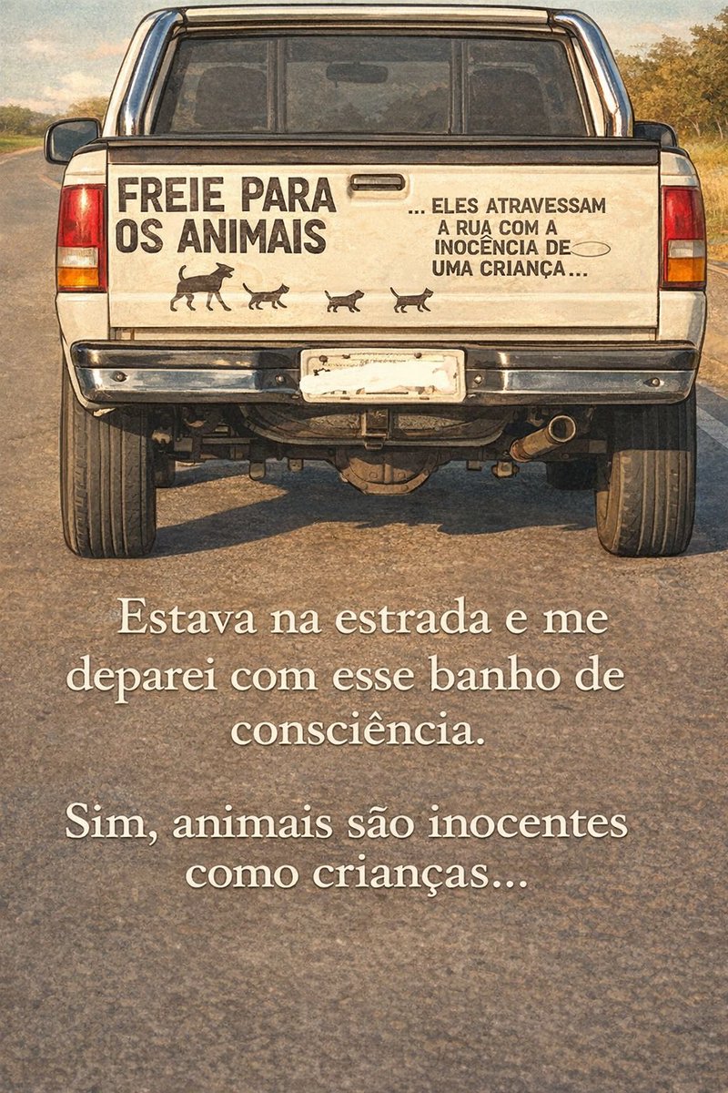 Viviifernande's tweet image. Animais atravessam a rua com a inocência de uma criança.
A diferença é que poucos freiam pra eles. 🚗💔
