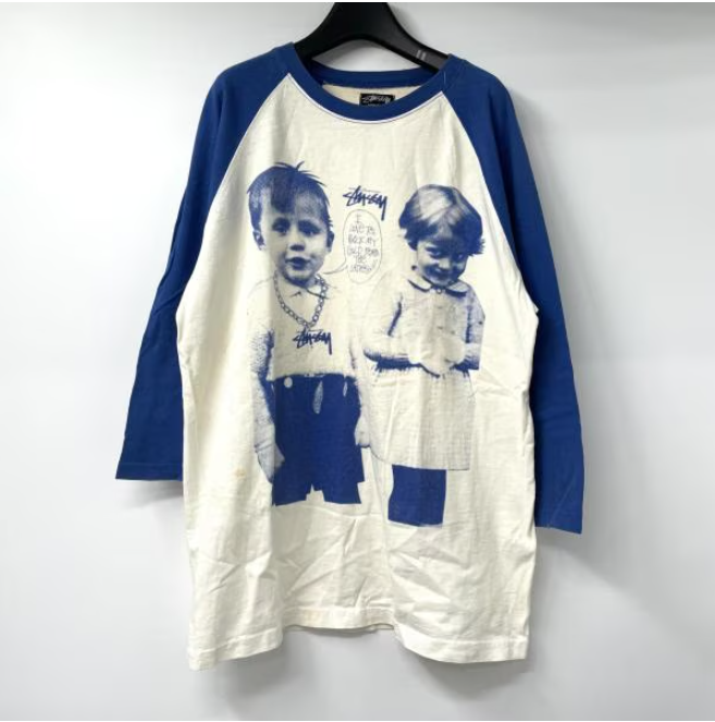 c*★様 ステューシー キッズフォトプリント　usa製　ラグラン　ロンT Stu c*☆様 ステューシー キッズフォトプリント usa製 ラグラン ロンT Stu