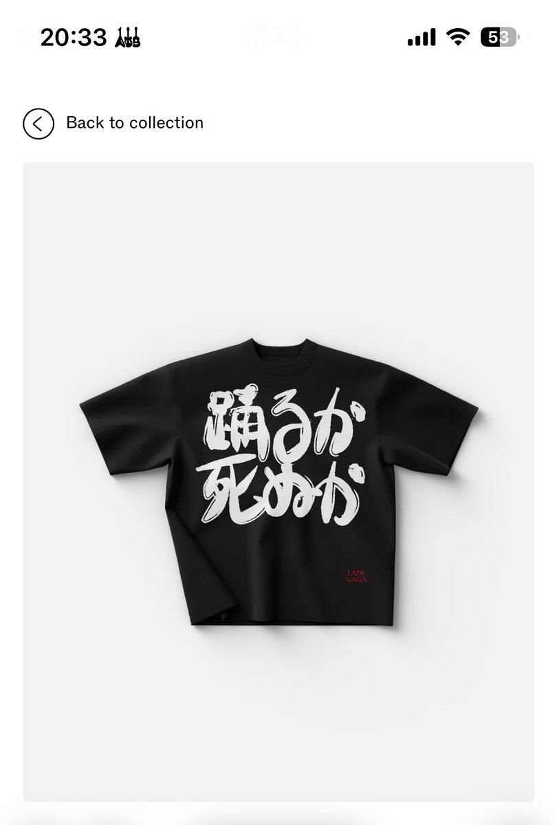 ガガ様来日 #ladygaga 踊るか死ぬか、Tシャツはちょっとwww パーカー