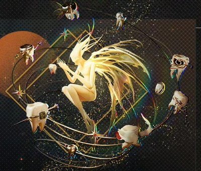 하 생긴 거 너무 웃겨서 지금 박박 웃고 있음 이 섹시 이빨요정 뭐죠? 옆에 날아다니는 유치는 덤