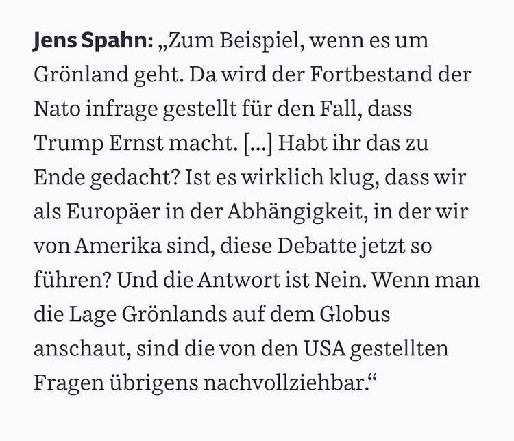 janoschdahmen's tweet image. „Trump hat einen Punkt“ - sagt Spahn zu Grönland.

Erstaunlich, wie leichtfertig dieser Mann Bereicherungspolitik mit „Realismus“ verwechselt. Wir sind Partner, nicht Beute.

Das Muster kennen wir: Auch bei Masken war es teuer für sehr viele – lukrativ für wenige. #SystemSpahn