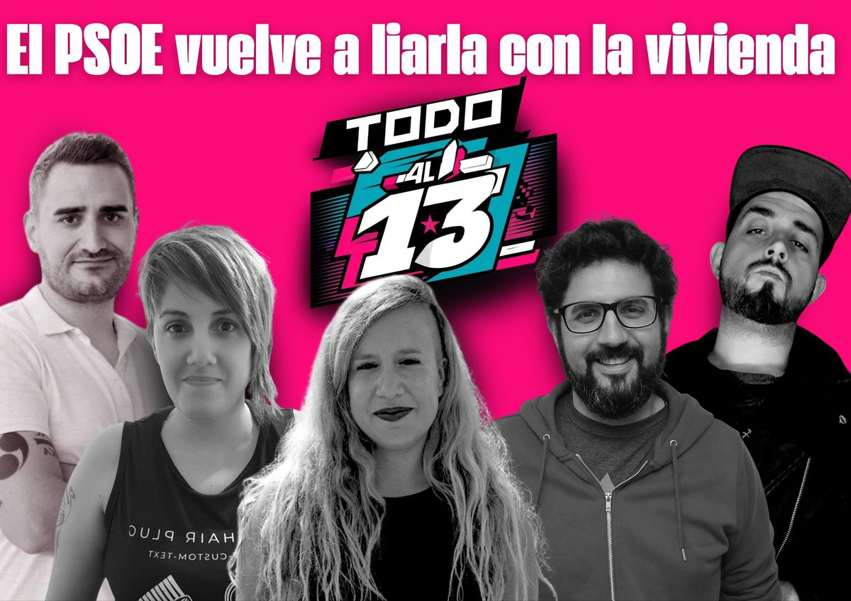 🎤 Domingo en Todo al Trece

👁 18:30h

⚠️ Julio Iglesias acusado de agresión sexual. 

🚨 ¿Qué está pasando en Irán?

📢 El PSOE bonificando a los rentistas. 

😡 Vito Quiles, un ultra acosador. 

💥 Rompamos el bloque de poder de la derecha en redes

twitch.tv/todoaltrece