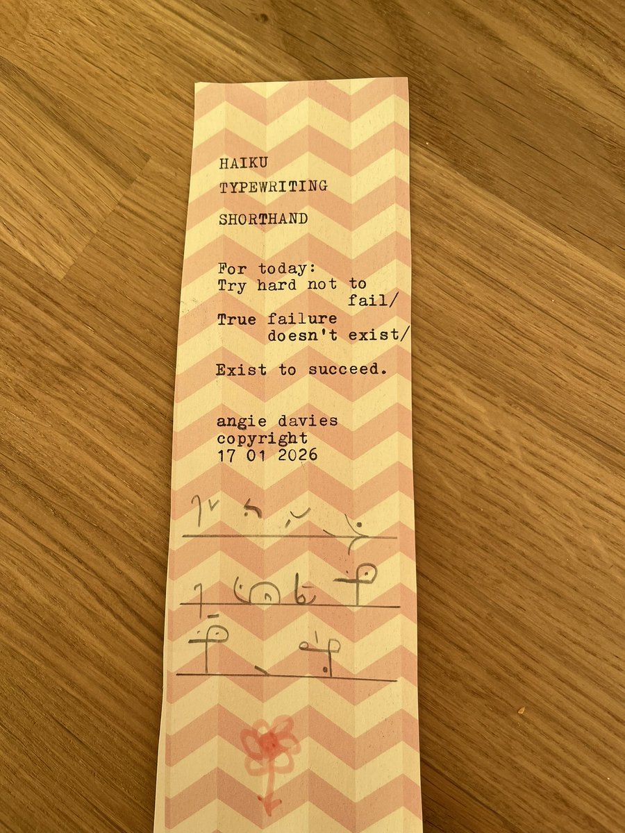 SoOccasionNow's tweet photo. Advice for anyone who might need it this day. #Haiku
#Pitmans #shorthand #typewriting
Copyright https://t.co/JUoA5KKvaC