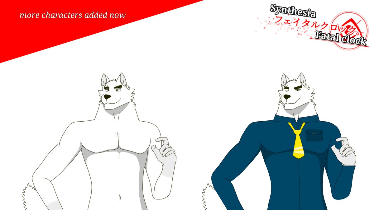EbinFich's tweet photo. Synthesia Fatal clock : More characters added in this vn 

#furry #furryvisualnovel #furryvn #renpy #visualnovel https://t.co/qsjJu9RFJd