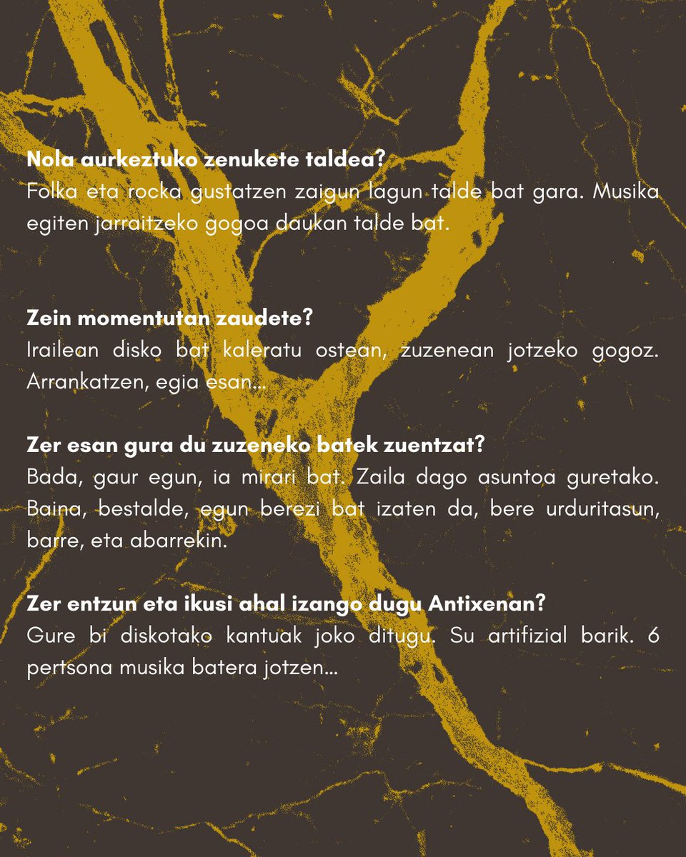 Bergaratik dator Harria taldea denboraldiko lehen kontzertua eskaintzera; hilaren 25ean (domeka) izango da, 18:00etan, Antixenan.
Gaztetxean ikusiko dugu elkar!

#burrundafaktoria #antixenagaztetxia