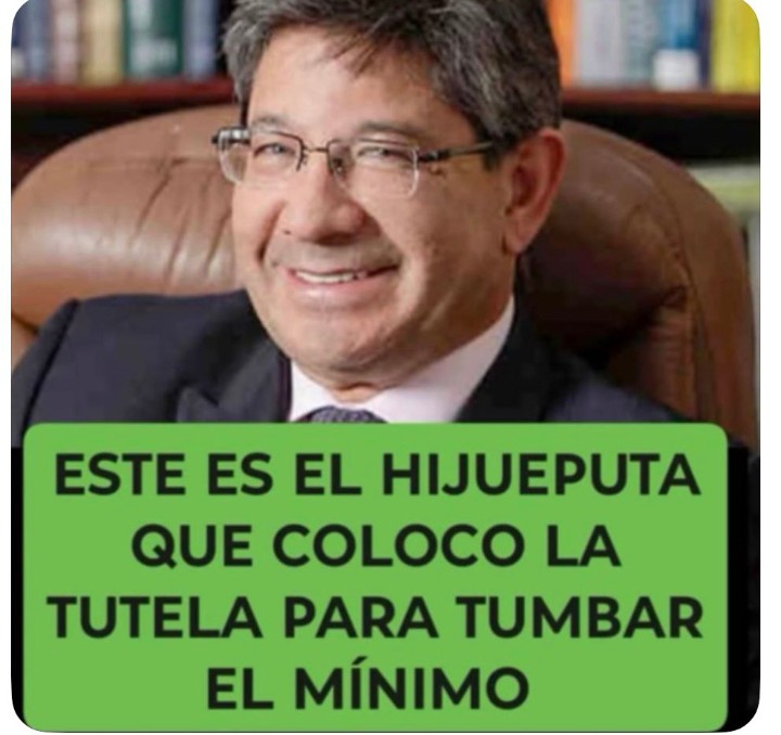 Pongan a este sinvergüenza a sobrevivir con el salario mínimo y hablamos, pero como se gana más de 30 millones de pesos mensuales ve el mundo desde la comodidad sin ponerse en los zapatos de millones de trabajadores que ahora pueden llevar una libra de carne de más para su casa.