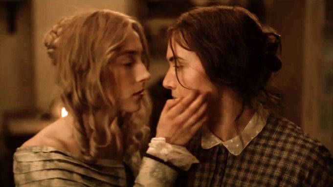 filmsbygays's tweet image. you know a wlw couple is gonna eat up gay yearning when they’re depicted in this era