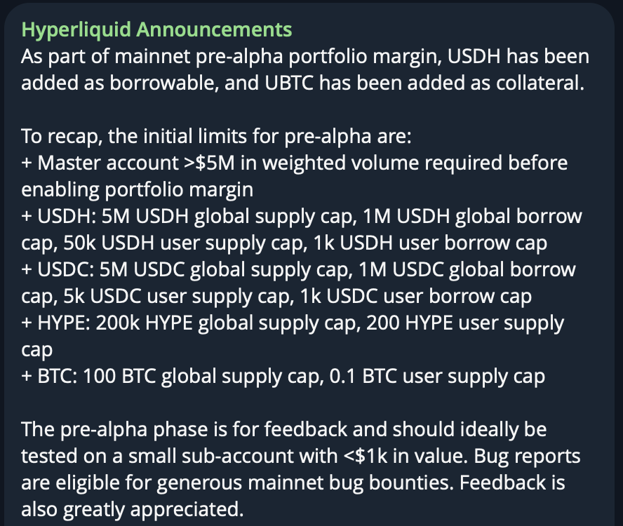 pangboygg's tweet photo. Portfolio Margin on hyperliquid has added USDH &amp; UBTC alongside $HYPE as collateral

The house of finance is being built in real time

Portfolio margin, tradfi perps, &amp; hyperliquid native stablecoin 

Builders will continue to build on the fastest growing blockchain https://t.co/qVqgvguNuN
