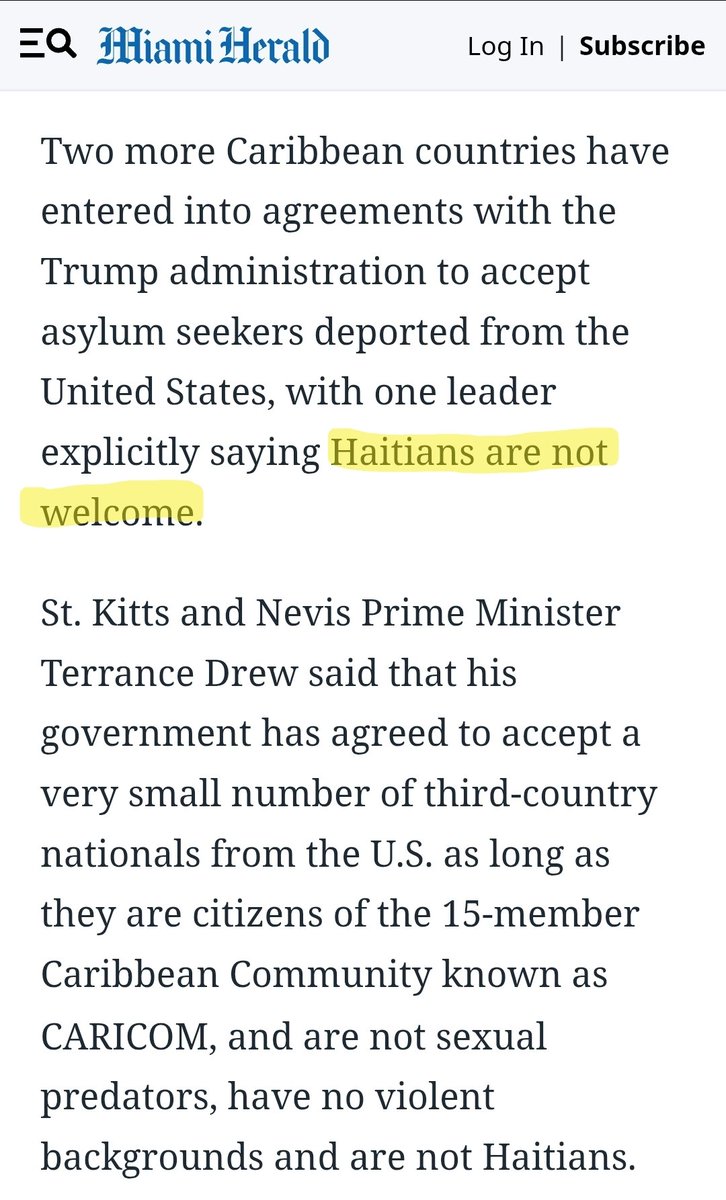 Dos países más del CARICOM aceptaron recibir extranjeros deportados desde los EEUU con una solo condición: siempre que no sean HAITIANOS.