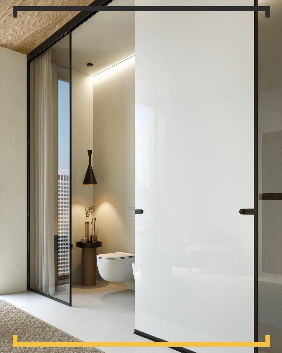 termidra's tweet photo. 𝑉𝑜𝑖𝑙𝑒: il nuovo modo di vivere il bagno. Una porta scorrevole in vetro che separa, unisce e arreda con leggerezza 💫

_____________________________________ 
➡️ Passa a trovarci per scoprire tante altre idee di design! 
📍Viale Italia 33, Gussago (Bs) https://t.co/Xvrtw8nyHy
