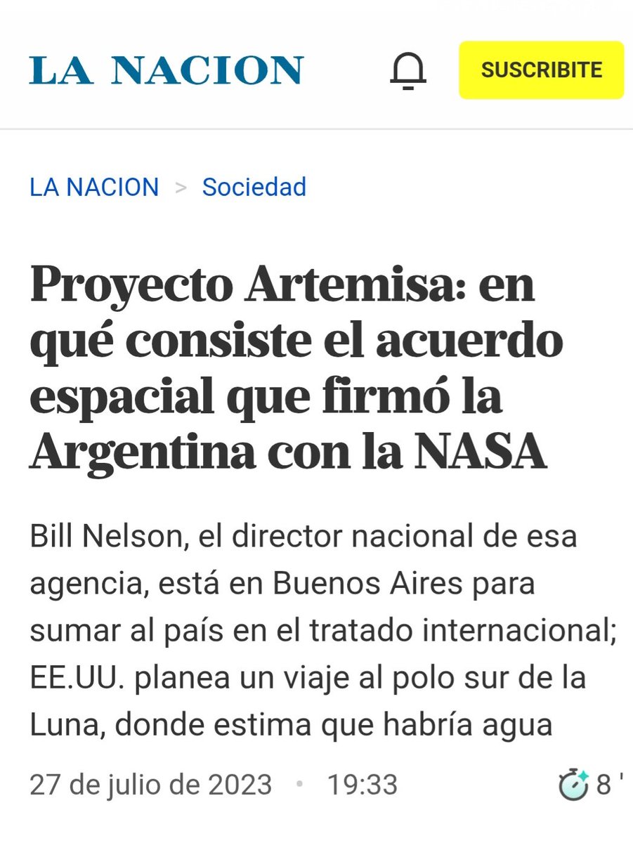 FilmusDaniel's tweet image. Felicitamos a investigadores de CONAE y las universidades de La Plata y San Martín que, a pesar del feroz ajuste de Milei (-40%), diseñaron el satélite que formará parte de Artemis. El acuerdo con la NASA, la participación y el satélite son de 2023. Milei miente, como siempre 👇🏼