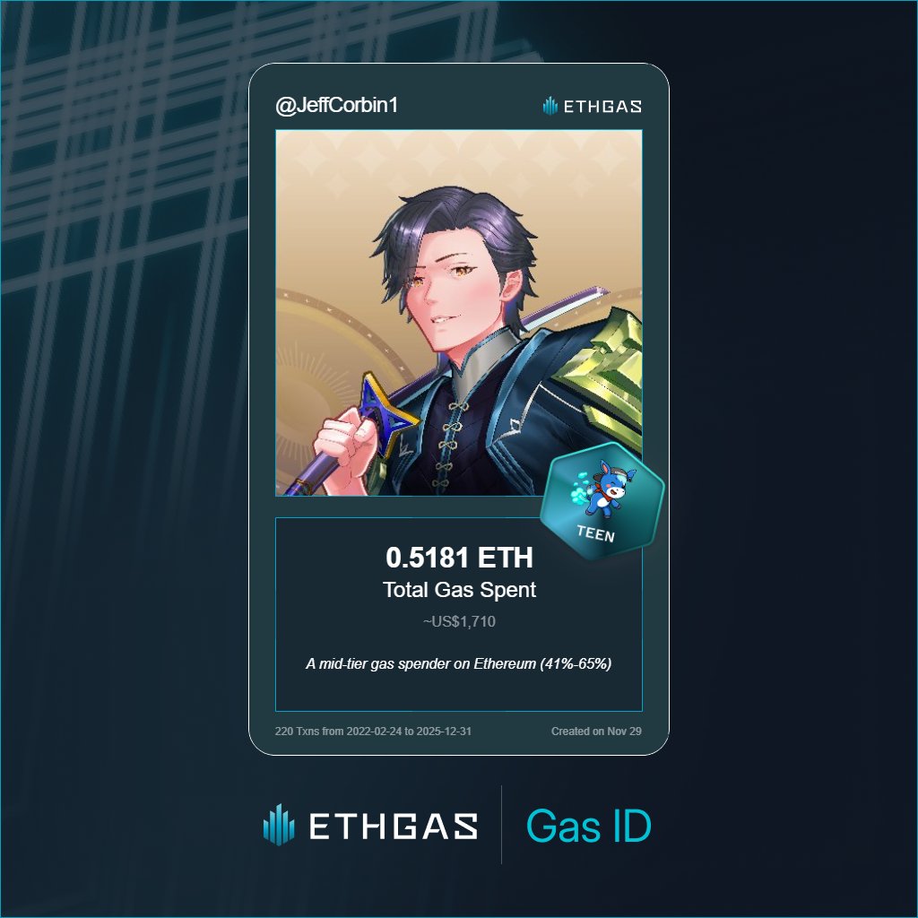 Jeff Corbin | ETHGas ⛽ tweet media