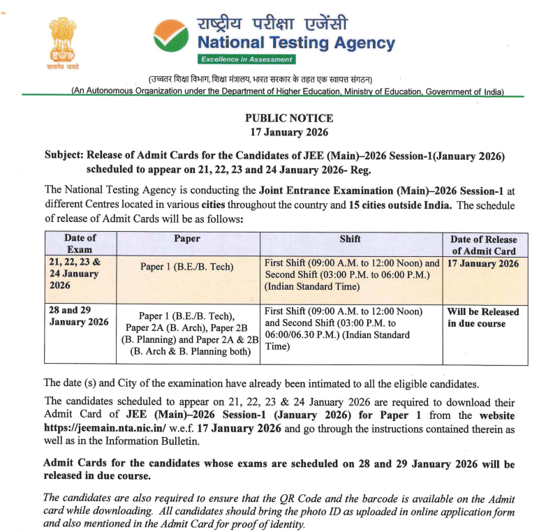 twitgoudar's tweet photo. @NTA_Exams  #jeemain2026  
Admit card links are not working  . https://t.co/JUBkb8nZDG