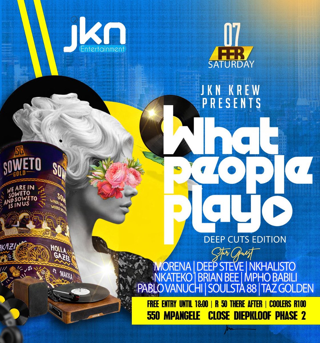 Sanele_Mbense's tweet photo. This one’s for the people who feel music.

For the selectors, the dancers, the lovers of deep sound.

🎶 What People Play – Deep Cuts Edition 🎶 

Come early. Stay late. Leave changed.

#WhatPeoplePlay
#DeepCutsEdition
#AfroHouse
#DeepHouse
#HouseMusicCulture https://t.co/YqY00yEHMy