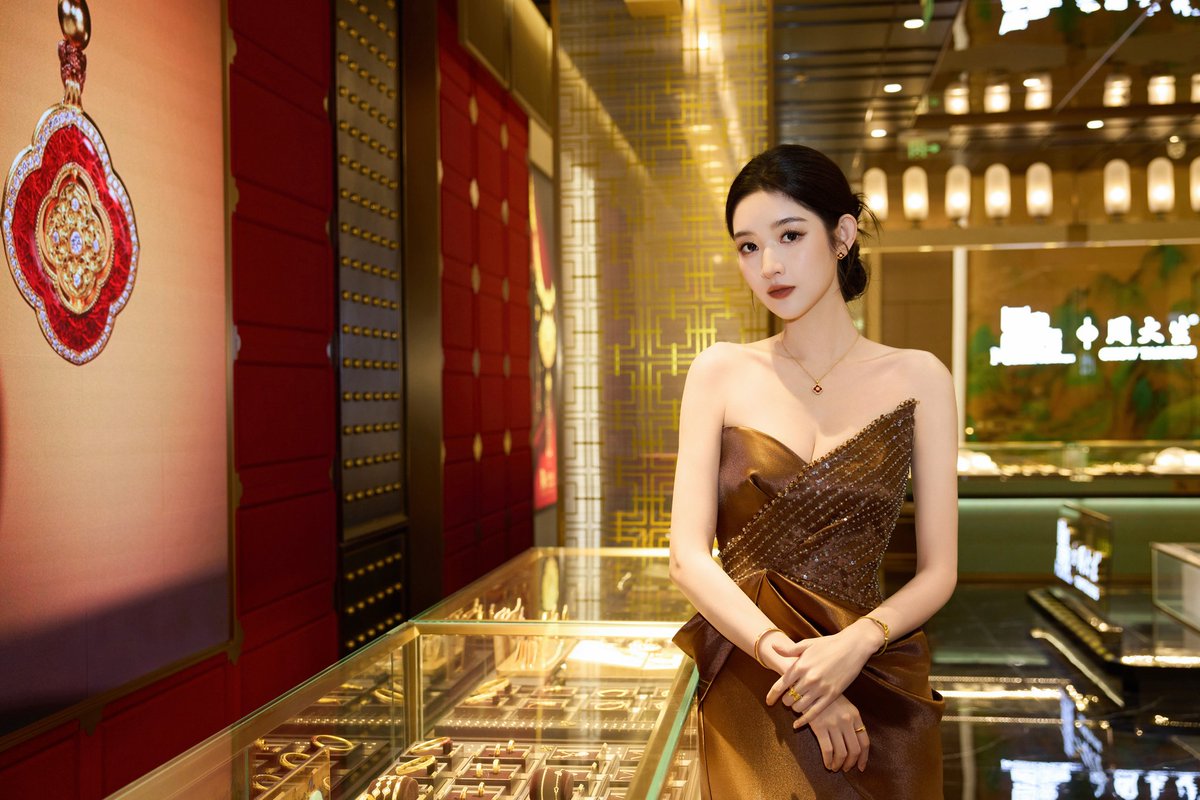 Antiqueclouds's tweet photo. 260117 #WangYuwen's studio updates (3/3),
National Treasure Feast arrives as scheduled. Join Xiaowen @/王玉雯Uvin at the #ZhouDashengNationalTreasure cultural gold product event to appreciate cultural gold products and experience the charm of a thousand years of Chinese culture. https://t.co/C48j6y8gQX