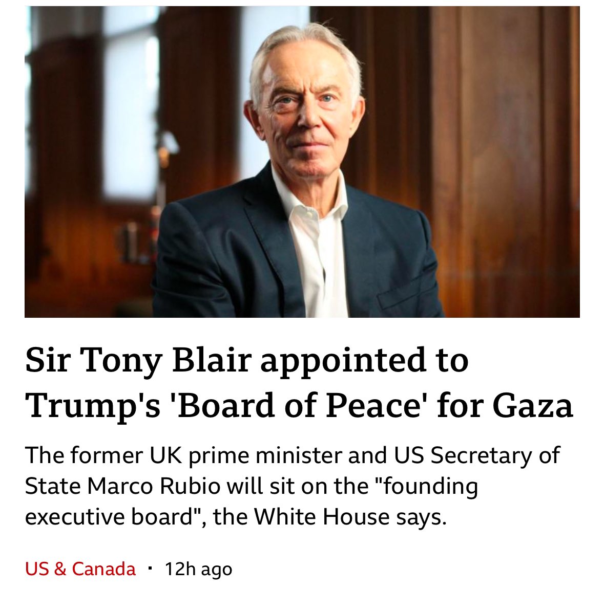 The man who lead the uk into the most pointless wars in Iraq and Afghanistan  has been appointed to lead peace talks . What can go possibly wrong ?