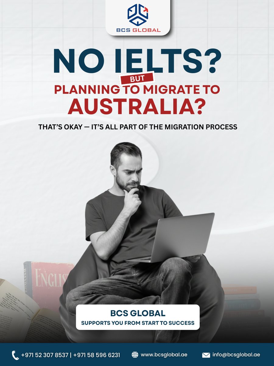 BCSMigrationAU's tweet photo. No IELTS? Planning to migrate to Australia 🇦🇺
That’s okay. IELTS is part of the process — and BCS Global supports you from assessment to visa success.

✔ Australia PR &amp; Migration Pathways
✔ Expert Consultation
✔ Transparent &amp; Professional Guidance https://t.co/wub95ITeHV