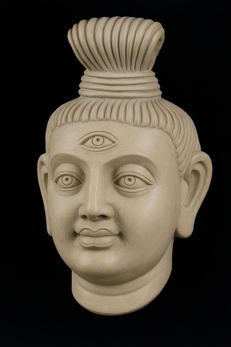 Mesmerizing sculpture of Lord Śiva from Sringaverapura dating back to 100–200 BCE. 

Enhanced using AI :)