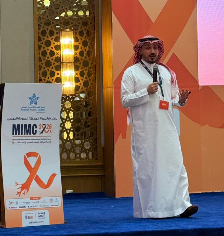 KAMC_MAKKAH's tweet image. #مشاركة_علمية | ✨

#مدينة_الملك_عبدالله_الطبية ممثلةً بـ قسم جراحة المسالك البولية تشارك في المؤتمر الدولي الاول للتصلب اللويحي (MIMC 2026) المقام في المدينة المنورة.

وتضمنت المشاركة تقديم محاضرتين علميتين بعنوان:

🔹 Sexual Dysfunction in MS: Male Perspectives

🔹 مشاكل…