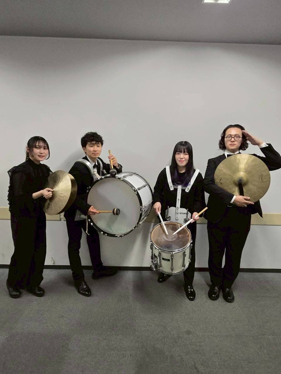京都に続きまして、本日は #ユーフォ定演 神奈川公演！

ティンパニと少し打楽器を担当いたしました！
高校生の時ぶりにマーチング楽器も叩いて懐かしい気分に😌

配信をご覧の皆様、ご来場いただいた皆様ありがとうございました！✨

ﾉﾘﾉﾘ打楽器ﾁｰﾑ‼︎🕺💃
 #anime_eupho 
 #progressive_wo