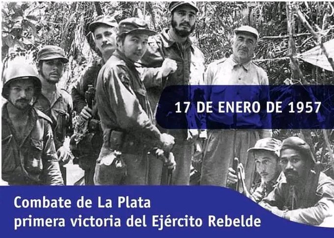 El 17 de enero la Historia une al combate de La Plata, la primera victoria del naciente Ejército Rebelde, con la entrada de la Caravana de la Libertad en Artemisa y Pinar, cuando ya era todo #UnPuebloEnRevolución. ¡Así seguimos!