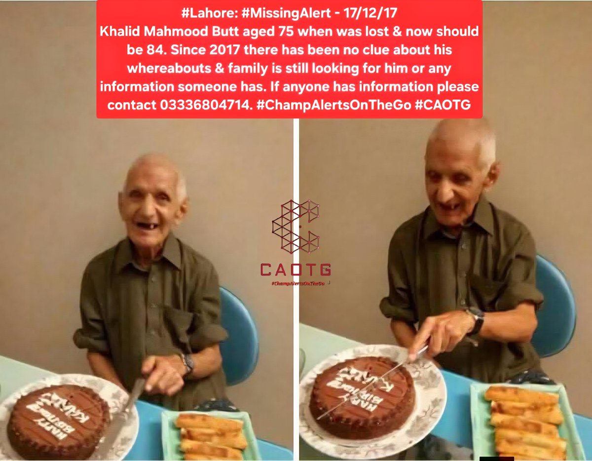 shaheryarhassan's tweet image. #Lahore: #MissingAlert - Khalid Mahmood Butt. #ChampAlertsOnTheGo #CAOTG
