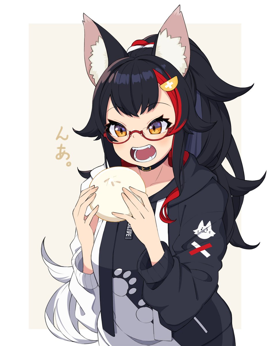 workO2's tweet image. 肉まんお召し上がりミオしゃ
#みおーん絵