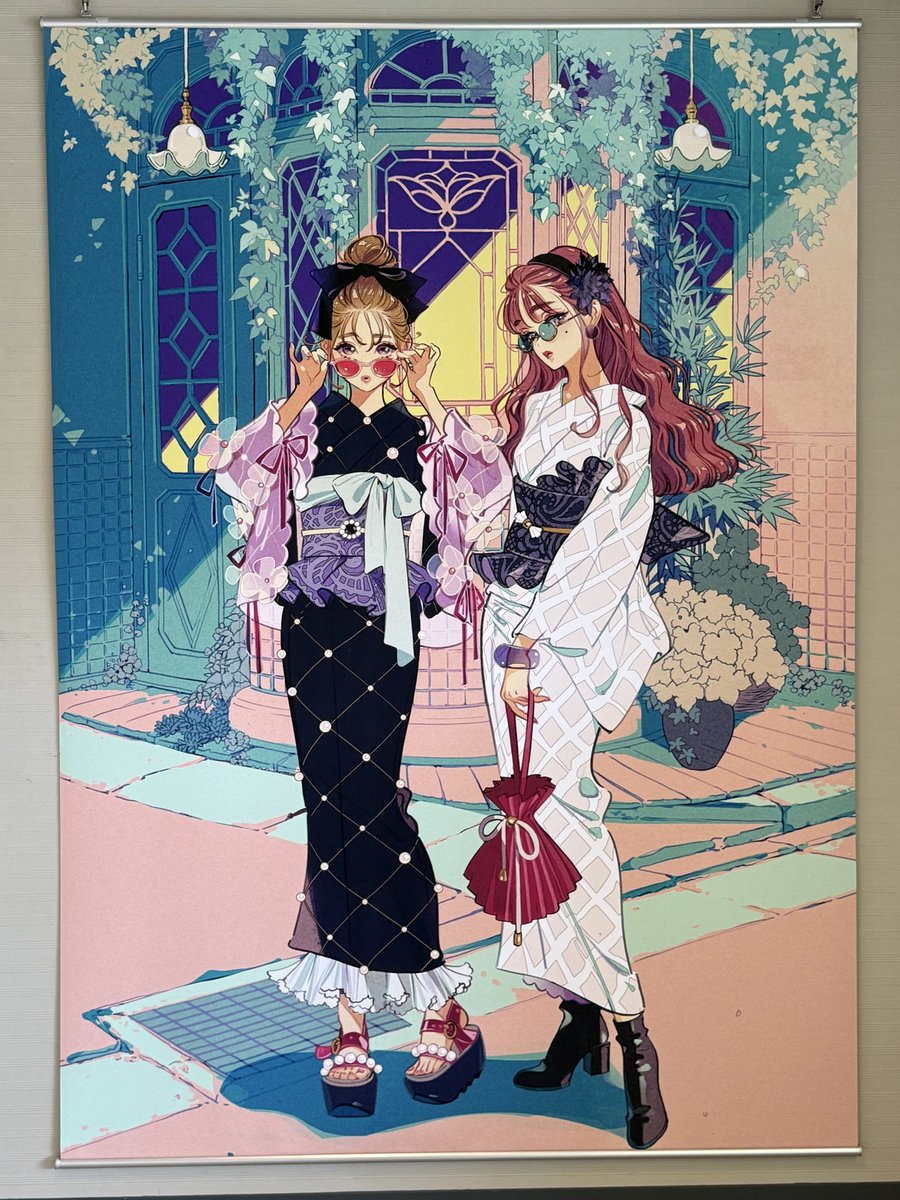 「平田本陣記念館の展示室の前には巨大なタペストリーが。これかなり迫力があります!広」|マツオヒロミ・マガジンロンド発売中のイラスト