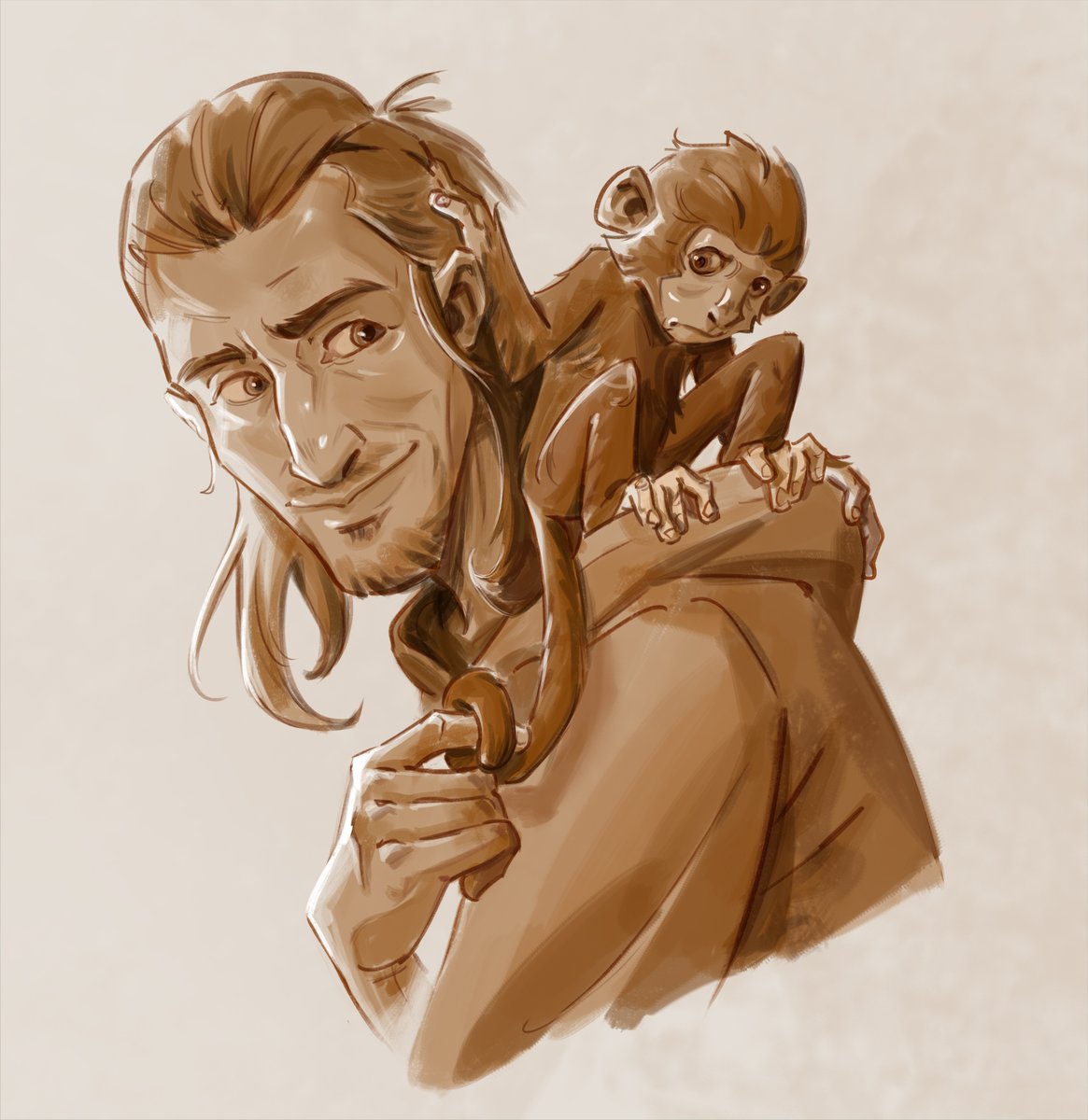 jRakic_art's tweet photo. One with the monkey, to close out the series of drawing self-portraits for now.
#selfportrait #digitalart #studypainting https://t.co/nR74Qxfzix