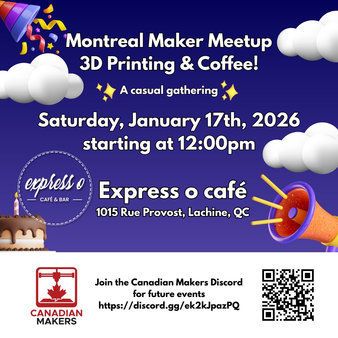 Another Montreal Maker Meetup today! <a href="/Canadian_Makers/">CanadianMakers</a>