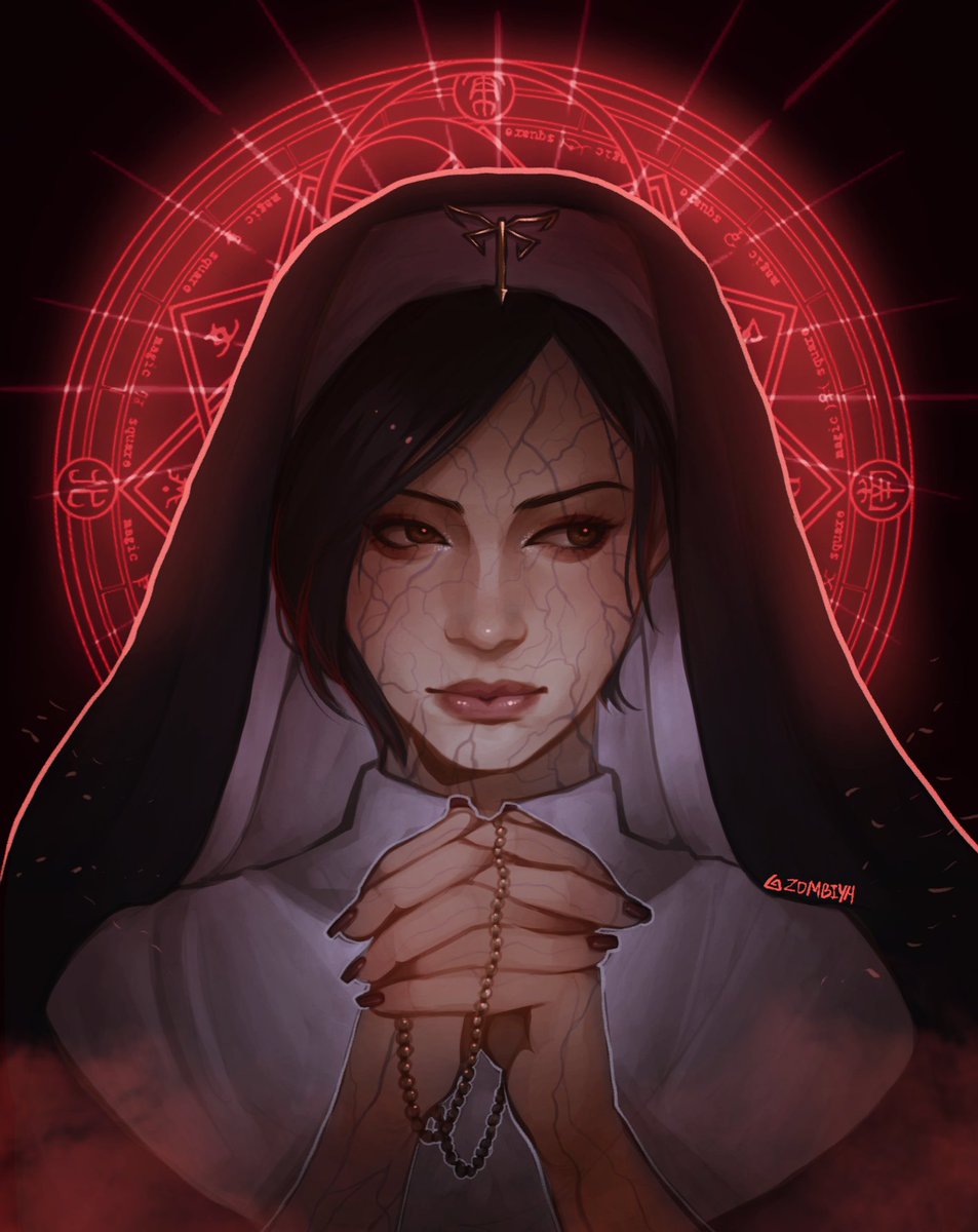 zombiyh's tweet image. i drew infected nun ada on the 27th of February last year i think past me was preluding to something 

#AdaWong #ResidentEvil